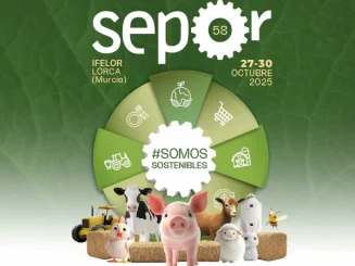 Cartel de SEPOR 2025, 58.ª edición de la Feria ganadera, industrial y agroalimentaria.